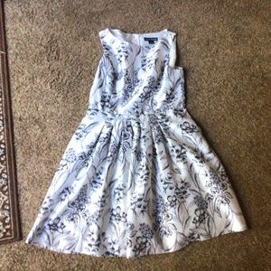 Black and White Holiday Party Knee-Length Sleeveless Dress